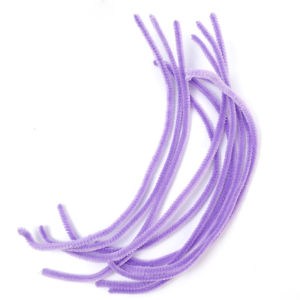 100Pcs DIY Plush Chenille Sticks Stem Pipe Cleaners Plush Tinsel Stems Wired Sticks Kids Educational DIY Craft Supplies Toys