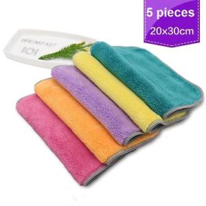 5 pieces set microfiber cleaning washing duster cloth dish cloth 30 x 20cm