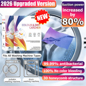 ✨1 pack of 100 pcs✨ Color Absorption Sheet Washing to prevent color pollution Color Absorb Fabric Color Protect Sheet Absorbent Sheets Washing Paper Cloth Laundry Papers 吸色片