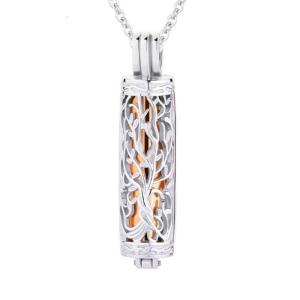 Khắc cây tro mề đay tưởng niệm hỏa Táng hộp mặc giản dị Quan Tài Vòng Cổ Gắn hộp đựng tro cốt hỏa Táng cho tro