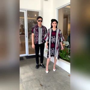 Baju Tenun Couple - Set Couple Tenun Troso Jepara - Couple Tenun Terbaru - Set Baju Couple Kekinian - Seragam Tenun Jepara - Set Couple Batik - Set Couple Etnik - Baju Tenun Seragam