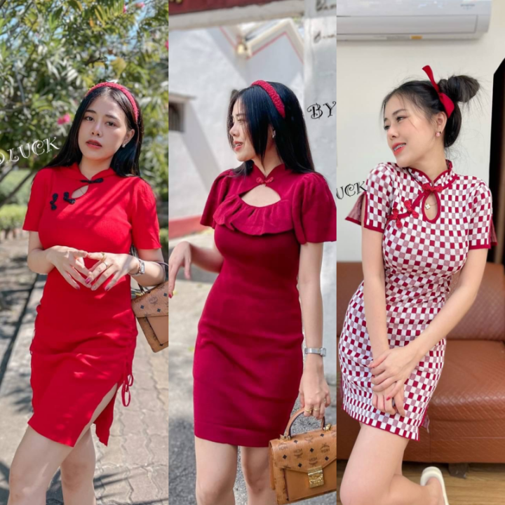🌈 SpinnyHouse 🌈 เสื้อสีแดง เดรสไหมพรม เสื้อไหมพรม รวมเซตตรุษจีน ปังๆ ...