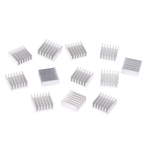 12 Pcs Silver Aluminum Radiator Heatsink Heat Sink Cooling Kit 14x14x6mm