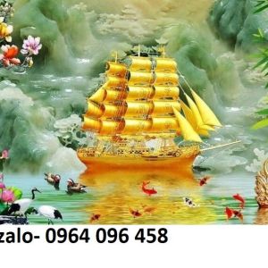 Tranh gạch 3d phong thủy thuận buồm xuôi gió - CVX3