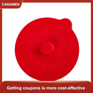 【CANAMEK】 1pcs phổ Silicone Glass cup Bìa niêm phong nắp bảo vệ nhiệt độ bảo quản cho cà phê Sữa cup với lồi xử lý