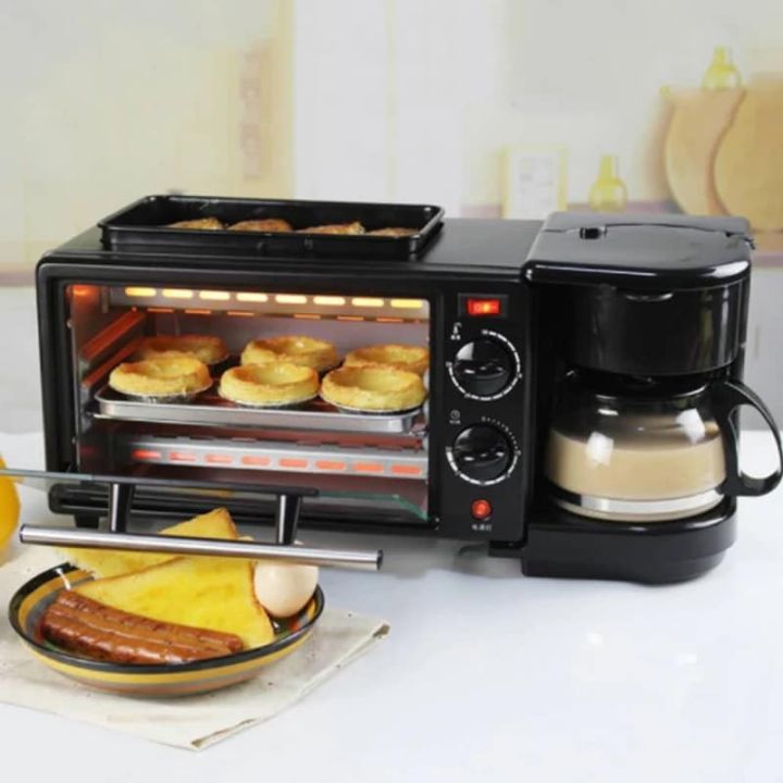 3 in 1 Desktop Multi-purpose Oven Coffee Oven Frying Pan, Home Toaster ...