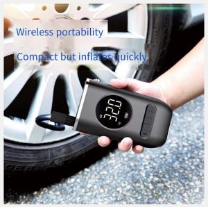 Portable Digital Air Compressor Pump with LED Display Wireless Car & Motorcycle Tire Inflator