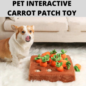 Pet Interactive Carrot Patch Toy Plush Dog Snuffle Mat