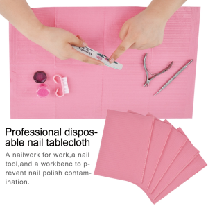 20pcs Foldable Disposable Nail Hand Pad Nail Tech Mat Tissue Working Mat