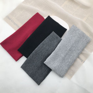 💕 Store opening 💕 New Womens Solid Wide Side Knitted Headband For Women Girls Simple Universal Solid Color Wash Face Yoga Leisure Elastic Hair Bands