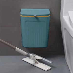 Trash Can for Bathroom Garbage Bin Multipurpose Two Way Opening Tras 9L Kitchen Bathroom Living Room Available