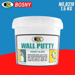 BOSNY Wall Putty หมันโปว์ใช้ซ่อมรอยอุดรอยเจาะ ฝ้าเพดาน ผนัง No.B219 ขนาด 0.5 1.5 5.0 kg