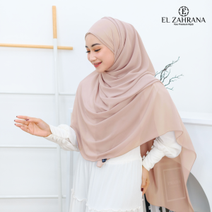 Flory Jumbo Pashmina Ceruti Babydoll Polos El Zahrana - Hijab Syari Nyaman 200x100 cm