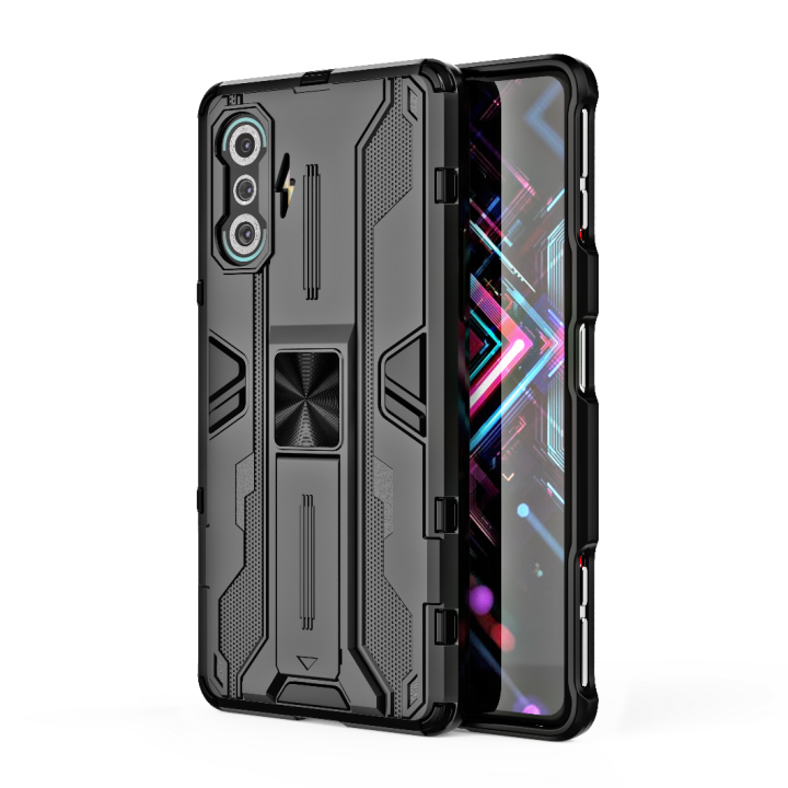 Ốp lưng Redmi K50 Gaming / Poco F4 GT dùng chung Iron Man Ver 3 chống sốc giá đỡ mặt lưng kiêm nhẫn hút ô tô
