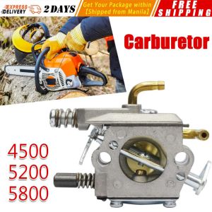 【45CC】Automatic Carburetor with Copper Elbow for Gasoline Chainsaw 4500 5200 5800 45cc 52cc 58cc Chainsaw-Carburetor