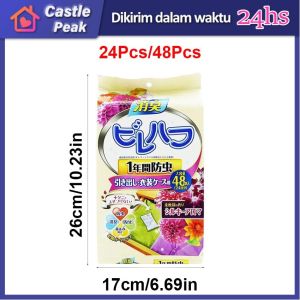 24/48 Pcs Kamper Kapur Barus bentuk Bola Aromaterapi Lemari Sepatu Deodoran Pakaian Lemari Anti-ngengat Kelembaban-bukti Pengeringan Bola Anti-ngengat