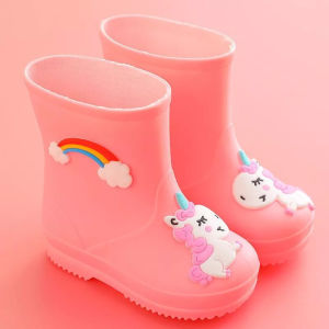 Cartoon Rain Boots for Kids Weather Protection Shoes Rainy Shoes Kids Rainboots Toddler Rubber Shoes