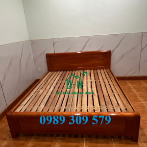 GIƯỜNG GỖ SỒI TỰ NHIÊN MÀU NÂU - LẮP ĐẶT MIỄN PHÍ TẠI NHÀ HCM