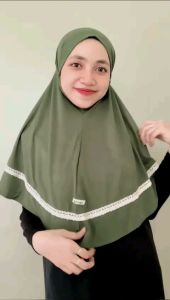 MANDA JILBAB DAILY BERGO MARYAM SIZE M JERSEY HIJAB INSTAN TALI JAMILAH HIJAB KRUDUNG SIMPLE