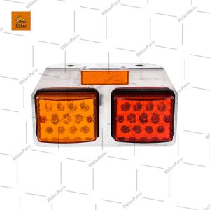 ไฟราวข้าง 1ชิ้น 24V LED ไฟสต๊อปแลมป์ (แป้นสเตนเลส) ไฟข้างรถ ไฟสัญญาณรถบรรทุก รถพ่วง หรือรุ่นทั่วไป (Demon)