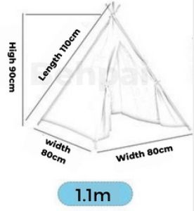Portable Foldable Canva Folding Indoor Teepee Original Triangle Indian Kid Tent Little Play House Decoration/Mudah Alih Lipat Canva Teepee Dalaman Teepee Segitiga Asli Khemah Kanak-Kanak India Permainan Kecil Hiasan Rumah