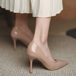 Free Shipping Nude High Heels Stiletto Heels 2026 New Spring/Autumn Collection Pointed-Toe Shallow-Mouth Elegant And Professional Dress Shoes For Women