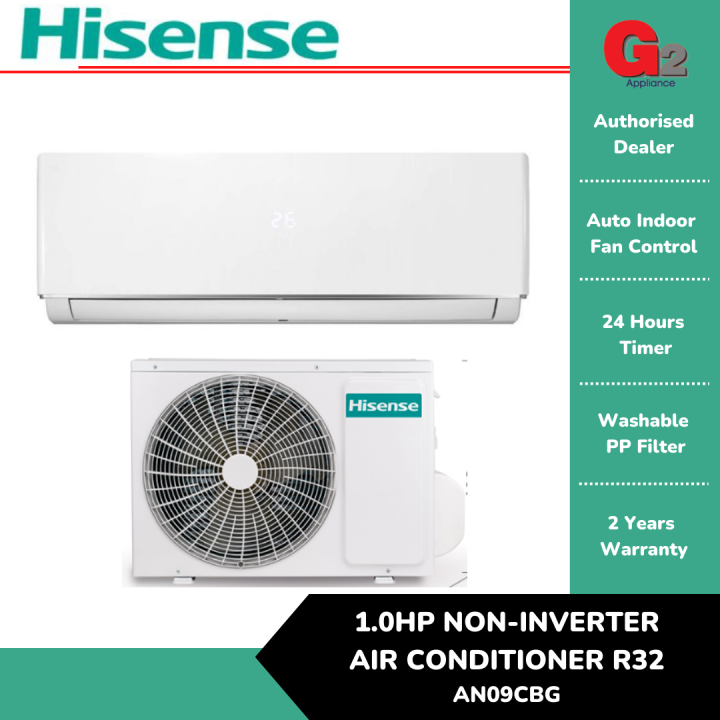 Hisense 10hp Standard Non Inverter Air Cond R32 An09cbg Hisense Warranty Malaysia Lazada 7835