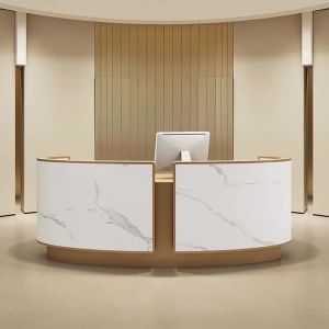 xpkQ Nordic Minimalist Beauty Salon Cashier Counter Modern Luxury Artificial Marble Reception Desk Company Center Office Furniture 4Y1Z7