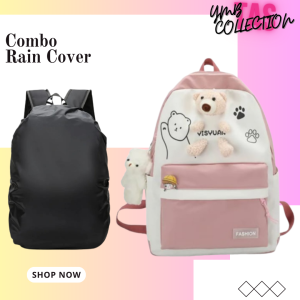 Diskon Termurah Tas Ransel Terbaru BEARSYUAN Combo Rain Cover Tas Ransel Anak Sekolah SD SMP SMA/Tas Ransel Anak Perempuan/Tas Ransel Anak Terbaru 2023/Tas Ransel Anak Krakter/Tas Ransel Anak Murah/Tas Ransel Anak Korea