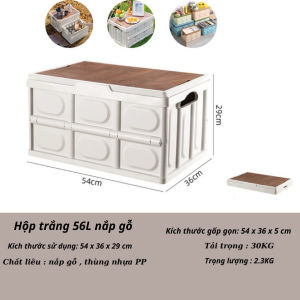 Hộp đựng đồ lưu trữ gấp gọn mặt vấn gỗ cao cấp chắc chắn kết hợp bàn camping dã ngoại picnic ngoài trời siêu tiện lợi