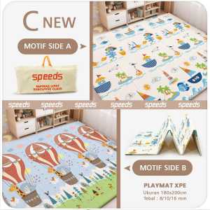 SPEEDS SNI New! Playmate High Quality XPE Foldable Karpet Lipat Playmat Bayi Karpet Bayi 027-14