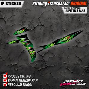 (COD) STICKER STRIPING MOTOR YAMAHA JUPITER Z DESAIN RACING HOLOGRAM DAN TRANSPARAN KODE A.48