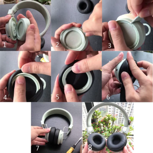 1 Pair Soft Leather Ear Pad Earmuffs Replacement Earpad Ear Sponge Sleeve Leather Earmuffs for Urbanears Plattan ADV