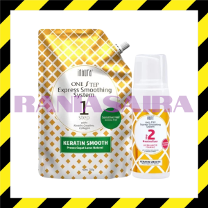 INAURA PAKET One Step Express Smoothing System Step1 750ml + PH Balancer Foam 100ml Relaxer Cream