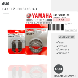 (4US/5TP) PAKET 2 JENIS KAMPAS REM DISPAD DEPAN + BELAKANG F1ZR VEGA R JUPITER Z NOUVO Z/ DISPED