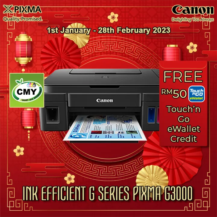 Canon Pixma G3000 3000 Refillable Ink Tank Wireless All-In-One for High Volume Printing similar with G3010 G3020 MFC-J200 DCP-T420W DCP-T520W 415 515