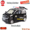 Diecast Miniatur Mainan Mobil Mobilan Anak Wuling Police Swat Mini Car 4 Door Open Suara & Lampu Menyala. 