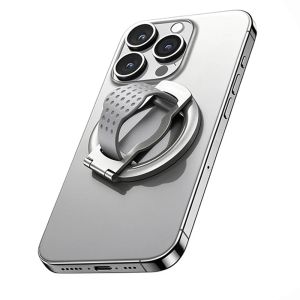 Universal Strong Magnetic Phone Ring Holder Silicone Finger Loop Anti-Slip Foldable Portable Stand