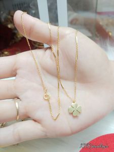 (Dùng lâu dài không đen) Dây chuyền nữ 4 lá kiểu dây trúc cao cấp- Hàng quốc tế dùng tắm rửa thoải mái không đen