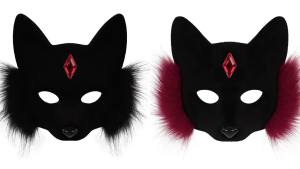 Tiệc hóa trang Halloween với mặt nạ động vật mặt nạ cáo nửa mặt Halloween cos Đạo cụ bán chạy
