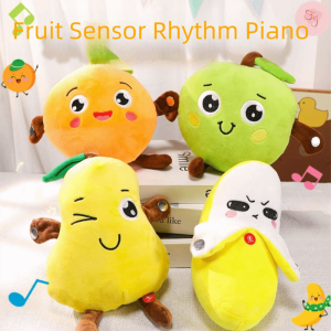 NEXTGENYUN Creative Fruit Induction Metronome Music Modes Cute Music Rhythm Stuffed Doll Gift Stuffed Doll Fruit Plush Toy Early Learning