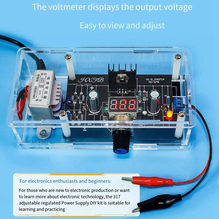 【DNK】-LM317 Adjustable Regulated Power Supply DIY Kit LM317 to DC 1.25 ...