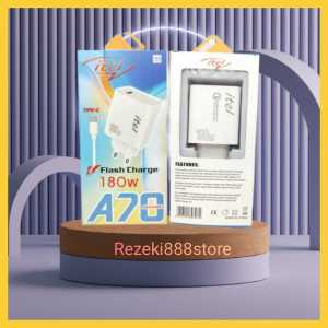 Charger for ITEL A70 180W Flash Charger Support Fast Charging Quick Charge3.0
