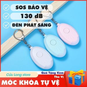 Móc Khoá Báo Động SOS 130dB Có Đèn Led Còi Báo Động Khẩn Cấp Cho Học Sinh Phụ Nữ Người Già