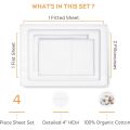 Bộ ga trải giường SLEEP MANTRA 100% ORGANIC COTTON hữu cơ chất vải percale mềm mại mát mẻ thoáng khí của Mỹ. 