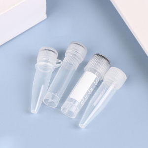 Ginca 20pcs 1.5 1.8ml PP Lab Analysis Freezing Tubes Graduation Centrifuge Tube Volume Vials Bottles With Blocking Cap Screw Cap