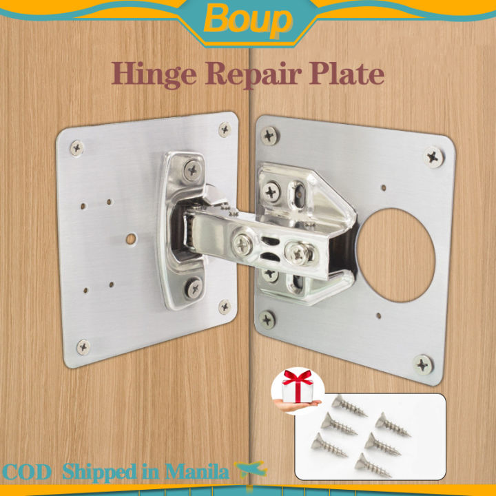 5Pcs Stainless Steel Hinge Repair Plate for Furniture