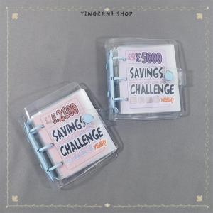 ซื้อ 1 ชิ้นลด 10 บาท £ บันทึกความท้าทายสมุดประหยัดเงิน1000สมุดโน้ตแบบพกพาขนาดเล็กช่วยประหยัดเงินสมุดโน้ตทรงหลวม