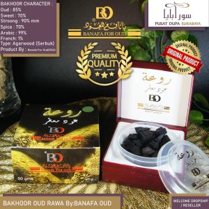 Bakhoor/buhur/Dupa/Bakhour/Menyan Mabkhara Arab Oud  Rawa Premium Limited By Banafa Oud Made In Kingdom Saudi Arabia