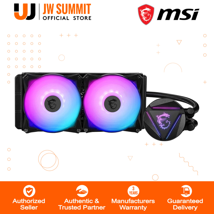 MSI MAG CoreLiquid 240R RGB 240MM Dual 120mm RGB PWM Fans CPU Cooler ...